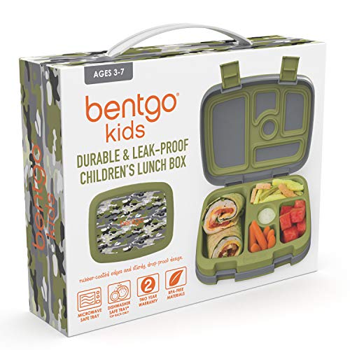 Bentgo Kids' Prints Leak-proof, 5 Compartment Bento-Style Lunch Box