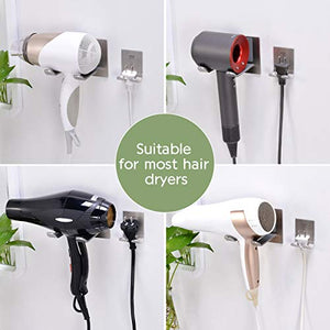 FLE Hair Dryer Holder Wall Mounted Self Adhesive