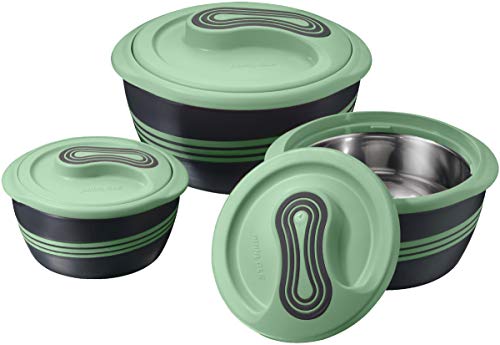Pinnacle Thermoware Thermal Lunch Box Set Lunch Containers for Adults &  Kids, Green
