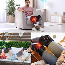 Load image into Gallery viewer, Massaging Heated Knee Brace Wrap Support, Wireless Rechargeable Heat Therapy