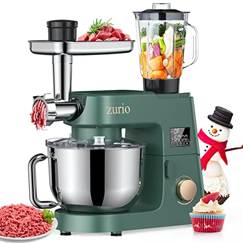 Stand Mixer, Zurio 5 Quarts Electric Mixer, 10-Speed Tilt-Head Food Mixer  with Stainless Steel Bowl, Dishwasher-Safe Attachments for Home Baking