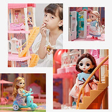 Load image into Gallery viewer, Dollhouse with Furniture Accessories Pretend Play Doll House