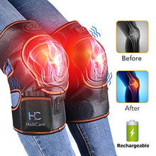 Load image into Gallery viewer, Massaging Heated Knee Brace Wrap Support, Wireless Rechargeable Heat Therapy
