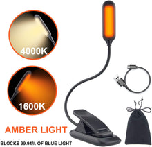 Load image into Gallery viewer, Book Reading Light, Amber Book Light