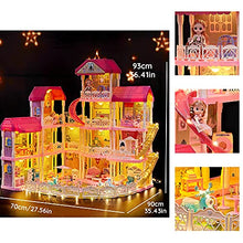 Load image into Gallery viewer, Dollhouse with Furniture Accessories Pretend Play Doll House