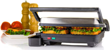 Load image into Gallery viewer, Ovente Electric Indoor Panini Press Grill with Non-Stick Double Flat Cooking Plate