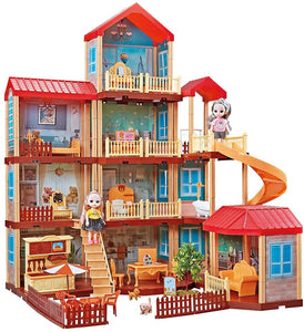Dollhouse with Furniture Accessories Pretend Play Doll House