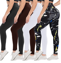 Load image into Gallery viewer, 4 Pack High Waisted Leggings for Women Soft Tummy Control Slimming Yoga Pants