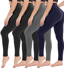 Load image into Gallery viewer, 4 Pack High Waisted Leggings for Women Soft Tummy Control Slimming Yoga Pants